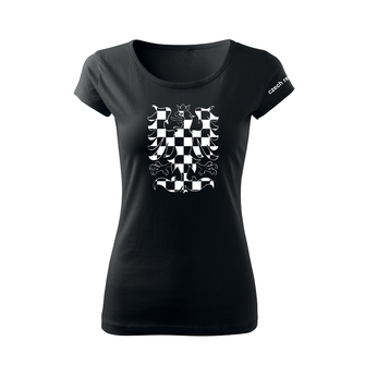 DRAGOWA dámské krátké tričko orlice, černá 150g/m2