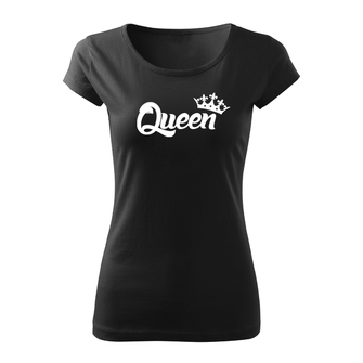 DRAGOWA dámské krátké tričko queen, černá 150g/m2