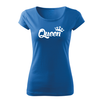 DRAGOWA dámské krátké tričko queen, modrá 150g/m2