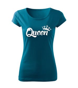 DRAGOWA dámské krátke tričko queen, petrol blue  150g/m2
