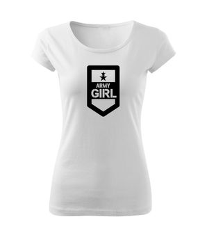 DRAGOWA dámské tričko army girl, bílá  150g/m2
