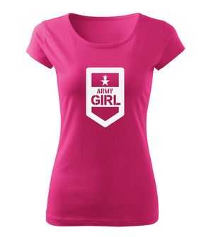DRAGOWA dámské tričko army girl, růžová  150g/m2
