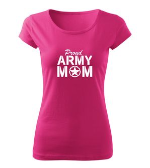 DRAGOWA dámské tričko army mom, růžová  150g/m2