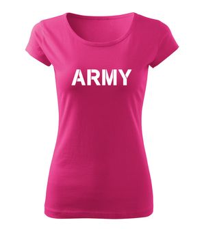 DRAGOWA dámské tričko army, růžová  150g/m2