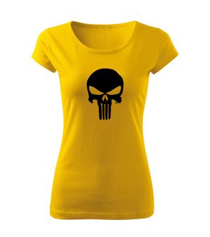 DRAGOWA dámské tričko punisher, žlutá  150g/m2