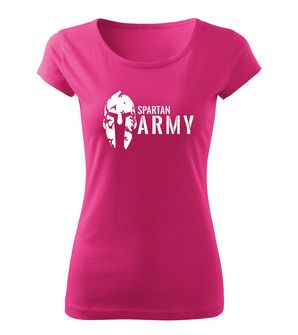 DRAGOWA dámské tričko spartan army, růžová  150g/m2