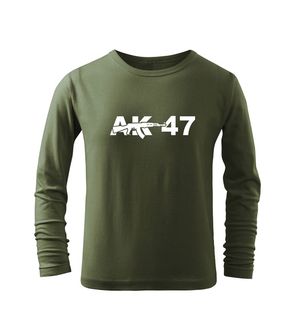 DRAGOWA Dětské dlhé tričko AK47, olivová