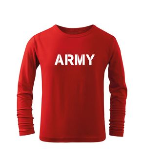 DRAGOWA Dětské dlhé tričko Army, červená