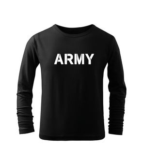 DRAGOWA Dětské dlhé tričko Army, černá