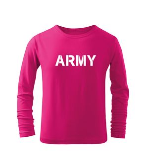 DRAGOWA Dětské dlhé tričko Army, růžová