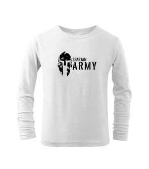 DRAGOWA Dětské dlhé tričko Spartan army, bílá