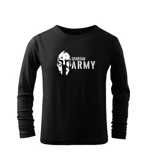 DRAGOWA Dětské dlhé tričko Spartan army, černá