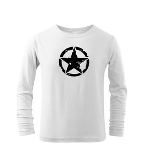 DRAGOWA Dětské dlhé tričko Star, bílá