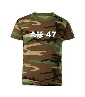 DRAGOWA Dětské krátké tričko AK47, maskáčová