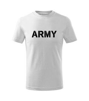 DRAGOWA Dětské krátké tričko Army, bílá