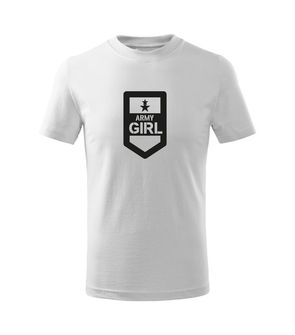 DRAGOWA Dětské krátké tričko Army girl, bílá