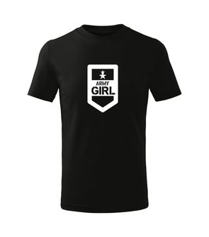 DRAGOWA Dětské krátké tričko Army girl, černá