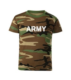 DRAGOWA Dětské krátké tričko Army, maskáčová
