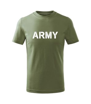 DRAGOWA Dětské krátké tričko Army, olivová