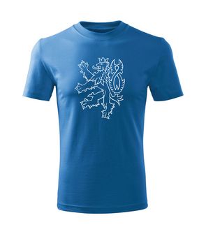 DRAGOWA Dětské krátké tričko Český lev, modrá