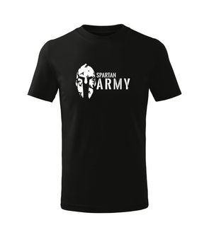 DRAGOWA Dětské krátké tričko Spartan army, černá