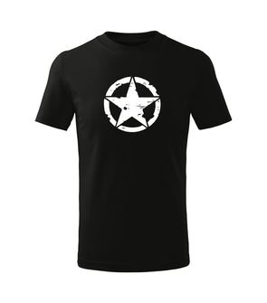 DRAGOWA Dětské krátké tričko Star, černá