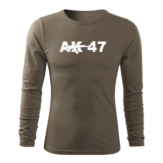 DRAGOWA Fit-T tričko s dlouhým rukávem ak47, olivová 160g / m2