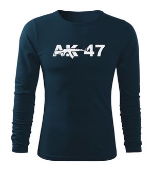 DRAGOWA Fit-T tričko s dlouhým rukávem ak47, tmavě modrá 160g / m2