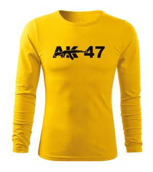 DRAGOWA Fit-T tričko s dlouhým rukávem ak47, žlutá 160g / m2