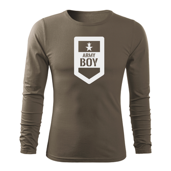 DRAGOWA Fit-T tričko s dlouhým rukávem army boy, olivová 160g / m2