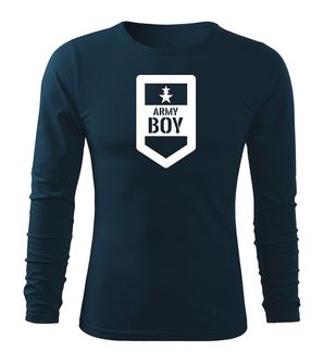 DRAGOWA Fit-T tričko s dlouhým rukávem army boy, tmavě modrá 160g / m2