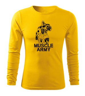 DRAGOWA Fit-T tričko s dlouhým rukávem muscle army man, 160g / m2