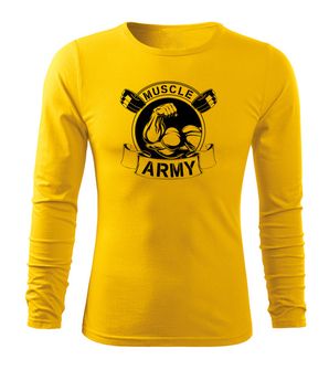 DRAGOWA Fit-T tričko s dlouhým rukávem muscle army original, 160g / m2