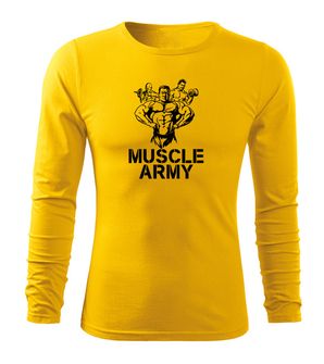 DRAGOWA Fit-T tričko s dlouhým rukávem muscle army team, 160g / m2