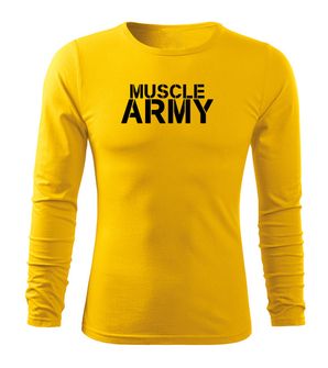 DRAGOWA Fit-T tričko s dlouhým rukávem muscle army, 160g / m2