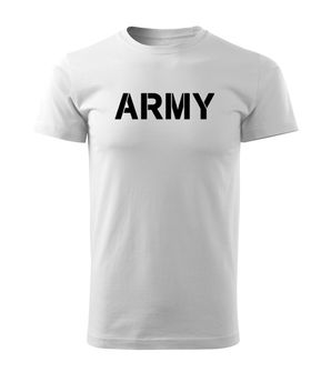 DRAGOWA krátké tričko Army, bílá 160g/m2