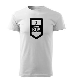 DRAGOWA krátké tričko army boy, bílá 160g/m2