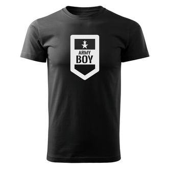 DRAGOWA krátké tričko army boy, černá 160g/m2