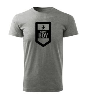 DRAGOWA krátké tričko army boy, šedá 160g/m2