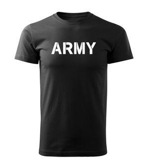 DRAGOWA krátké tričko Army, černá 160g/m2