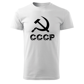 DRAGOWA krátké tričko cccp, bílá 160g/m2