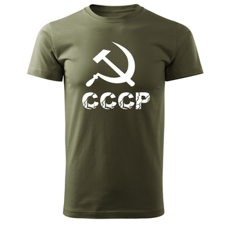DRAGOWA krátké tričko cccp, olivová 160g/m2