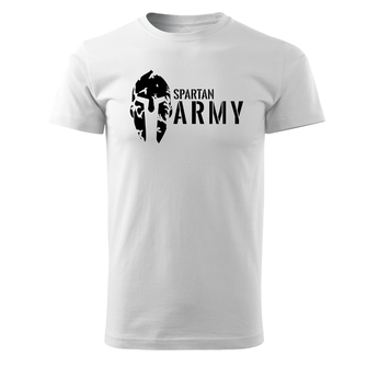 DRAGOWA krátké tričko spartan army, bílá 160g/m2