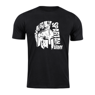 DRAGOWA krátké tričko spartan army León, černá 160g/m2