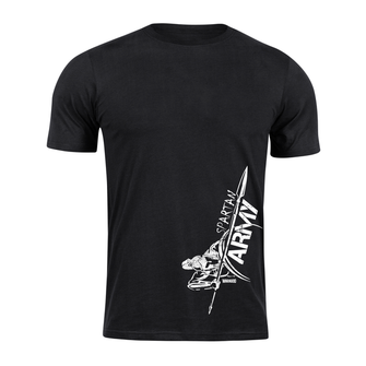 DRAGOWA krátké tričko spartan army Myles, černá 160g/m2
