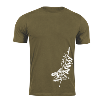 DRAGOWA krátké tričko spartan army Myles, olivová 160g/m2