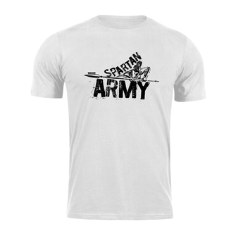 DRAGOWA krátké tričko spartan army Nabis, bílá 160g/m2