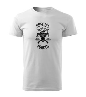 DRAGOWA krátké tričko special forces, bílá 160g/m2