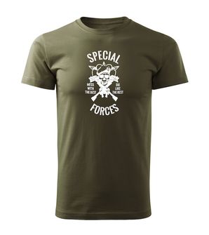 DRAGOWA krátké tričko special forces, olivová 160g/m2