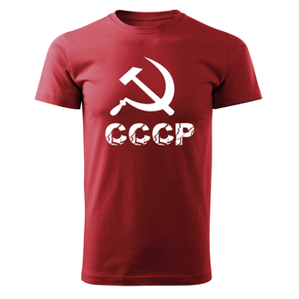 DRAGOWA krátké tričko cccp, červená 160g/m2